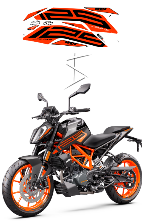Duke 125 New Model Decal | Duke 125 New Model Sticker